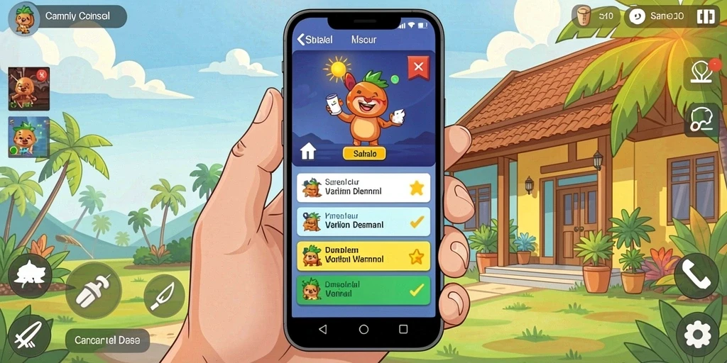 Tampilan menu utama yang menarik dan intuitif.