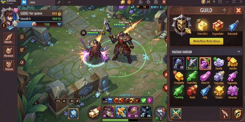 Screenshot menampilkan aksi seru dalam misi.